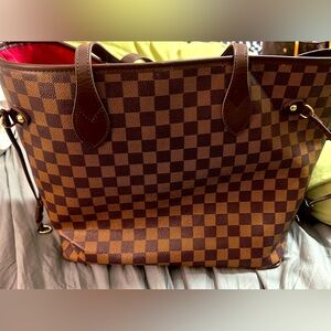 Daisy Rose Brown Checkered Tote